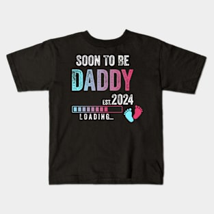 Soon To Be Daddy Est.2024 New Dad Pregnancy Father's Day Kids T-Shirt